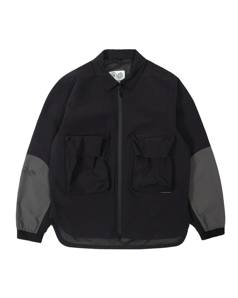 Purple Mountain Observatory Black Climate Overshirt Jacket