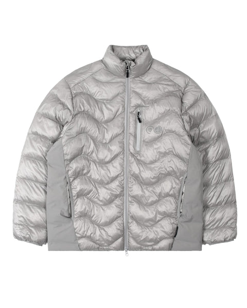 Purple Mountain Observatory Grey Waves Light Puffer Jacket