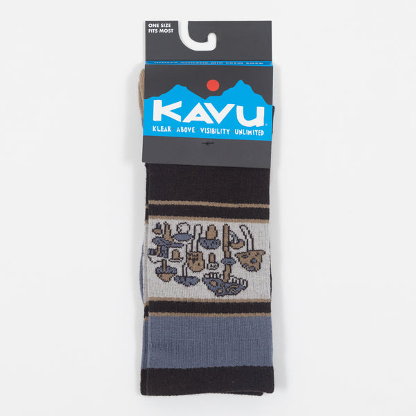 Kavu Moonwalk Mushroom Socks In Blue