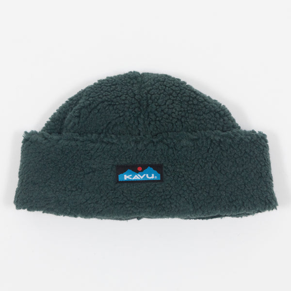 Kavu Fur Ball Sherpa Beanie In Dark Green