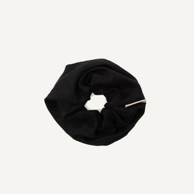 Monk & Anna Black Linen Hair Scrunchie