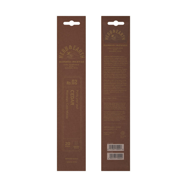 Herb & Earth Cedar Herb & Earth Bamboo Incense