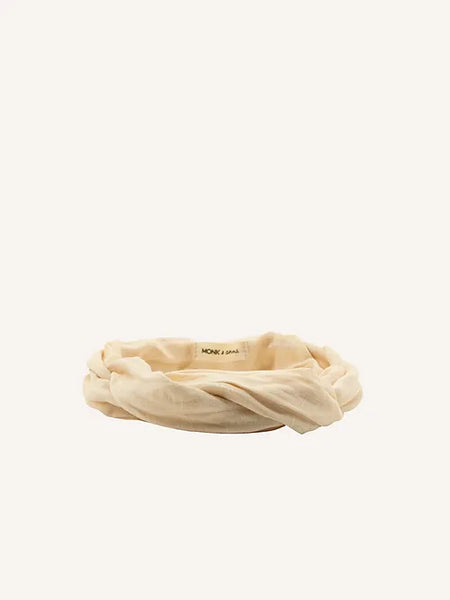 Monk & Anna Linen Headband, Milk