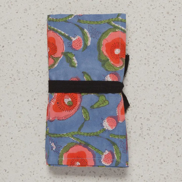 Danica Heirloom Poppy Block Print Napkins S/4