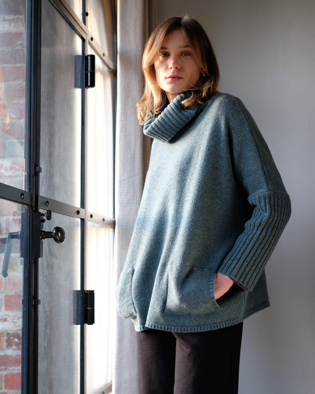 Bibico Adela Merino Wool Jumper - Caspian