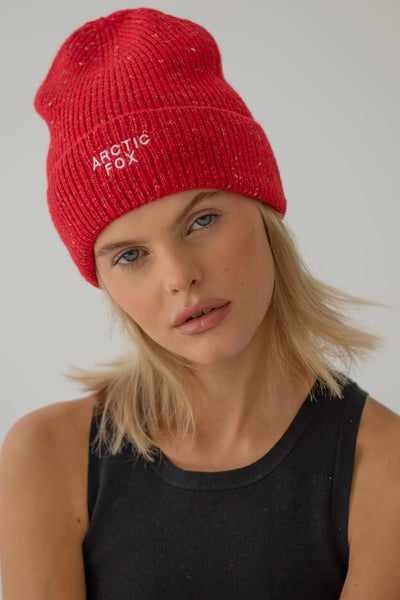 Arctic Fox & Co Arctic Fox & Co - The Embroidered Beanie - Firey Red