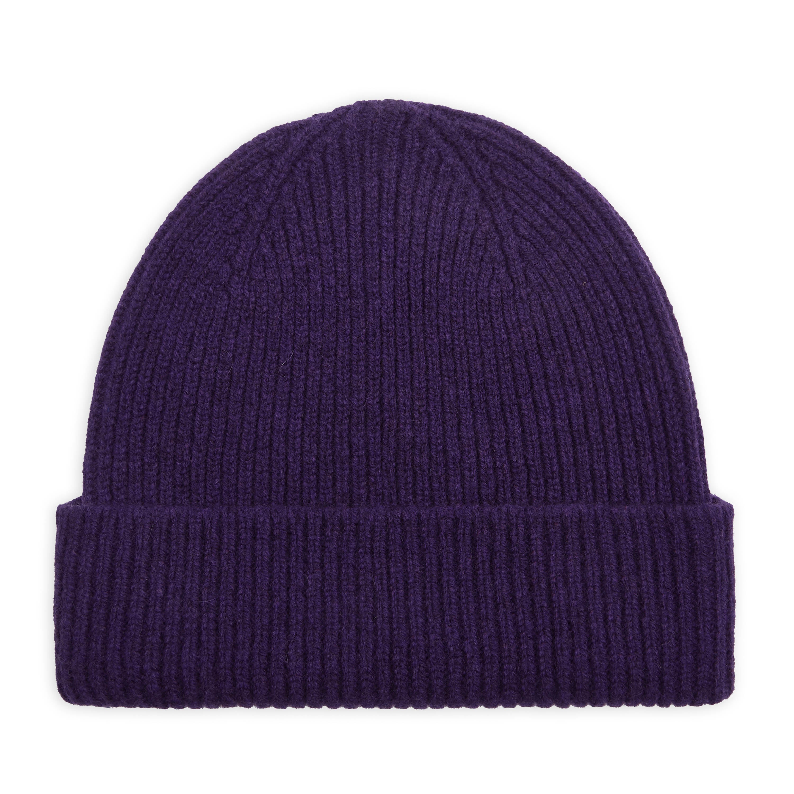 Burrows & Hare  Pure New Wool Beanie Hat - Prune