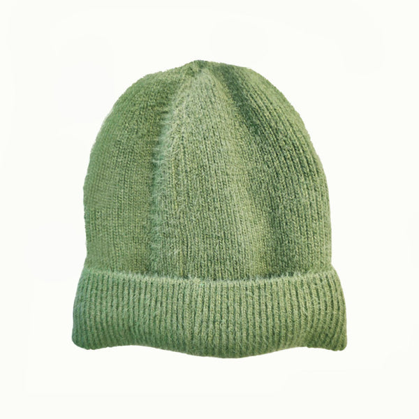 Joya Green Fleece Lined Wool Blend Hat