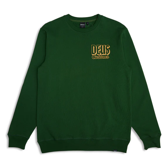 Deus Ex Machina Ever Seen Crew Sweatshirt Hilside Green