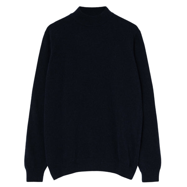 La Paz Fino Mock Neck Wool Sweater Dark Navy