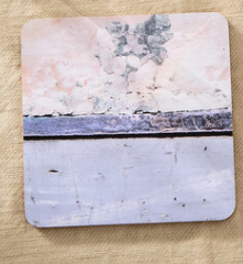 Ruth Holly 'aspect Stripe' Pink And Blue Coaster Square Coaster