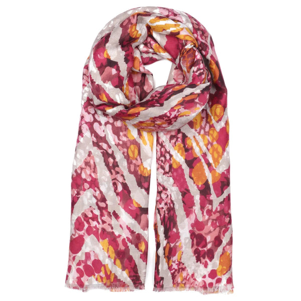 Zelly  1043403 Scarf Lightweight Animal Cerise