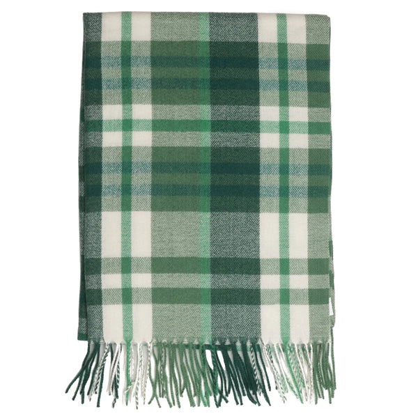 Zelly  1051208 Scarf Check In Tassled Green