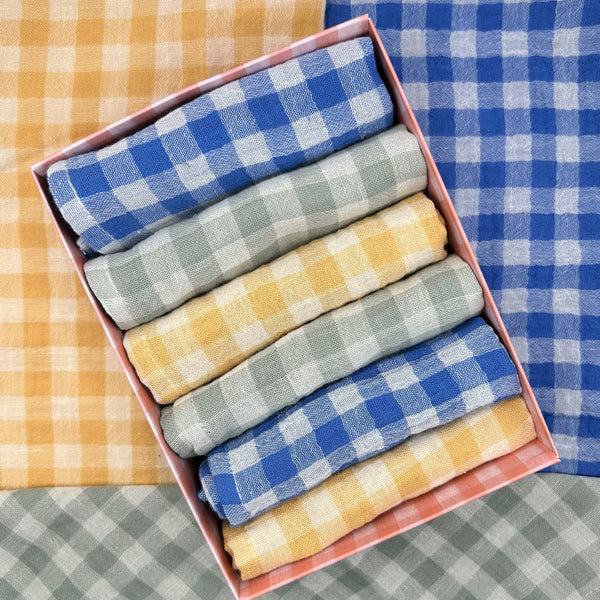 Charmy Paris Box Of 6 Fabric Napkins, Petite Coastal