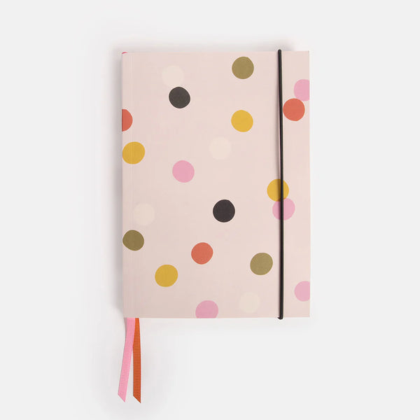 Caroline Gardner Cards Afn126 Pale Pink Dotty A5 Notebook