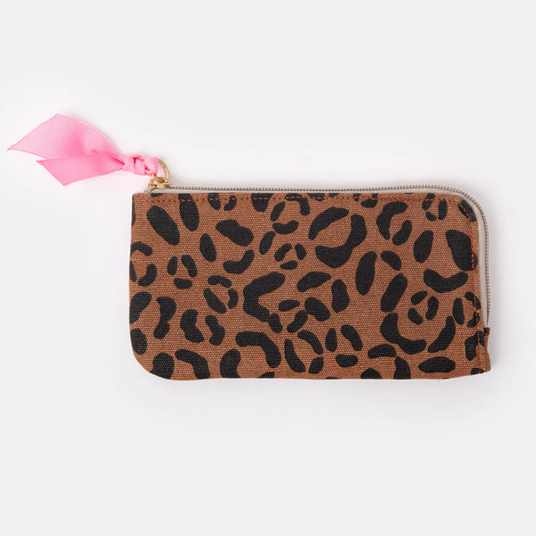 Caroline Gardner Cards Gls116 Tan Leopard Padded Glasses Zip Pouch