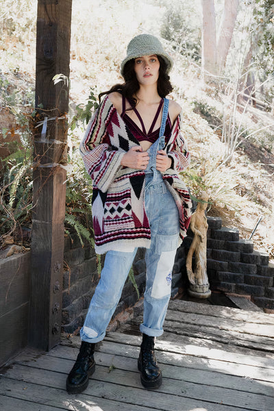 leto Aztec Style Boho Cardigan