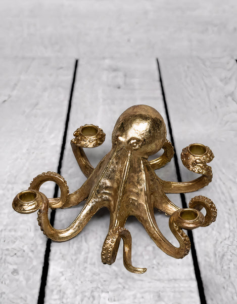 Mcgowan Gold Octopus Candle Holder