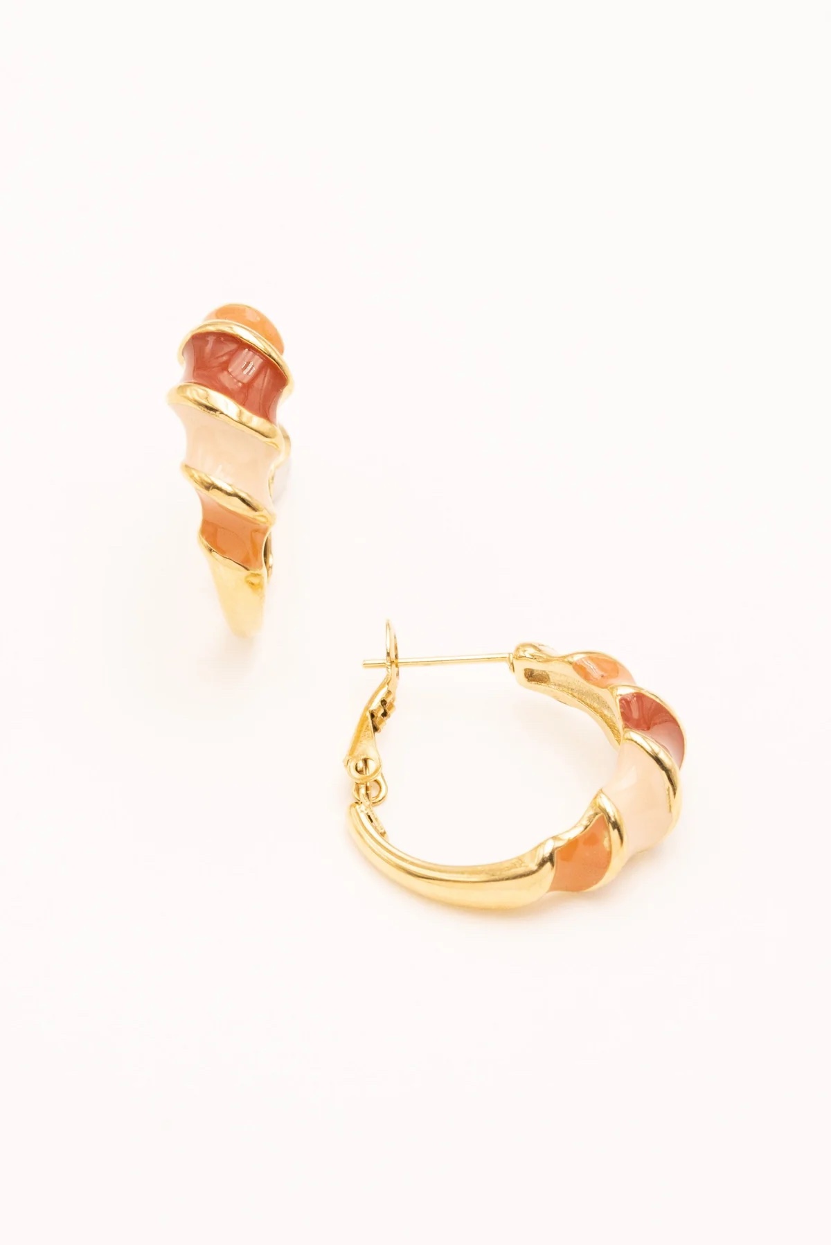 Julia Rouge Bohm Paris Samara Enamel Twisted Earrings