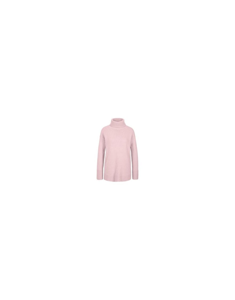 Riani Ribbed Detal Roll Neck Jumper Col: 305 Rose Pearl, Size: S