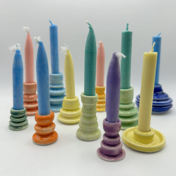 Lottie Mutton Ceramics Teeny Tiny Hand Thrown Candle Sticks