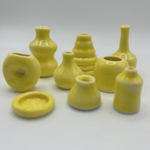 Lottie Mutton Ceramics Teeny Tiny Hand Thrown Pots / Yellow