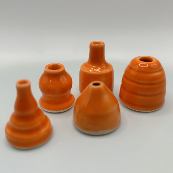 Lottie Mutton Ceramics Teeny Tiny Hand Thrown Pots / Orange