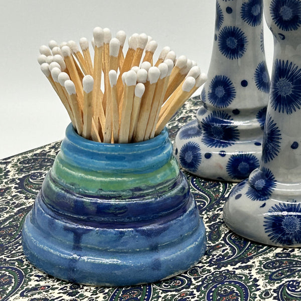 Lottie Mutton Ceramics Blue Match Striker