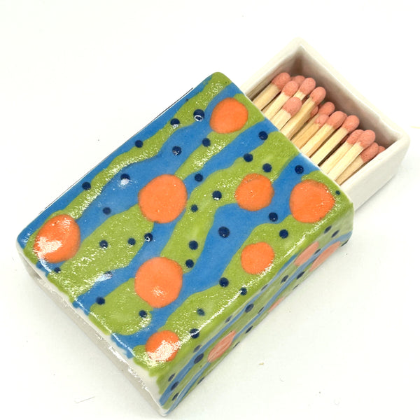 Lottie Mutton Ceramics Spots And Waves Matchbox