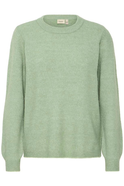 Fransa Ellis Pullover In Green Bay Melange