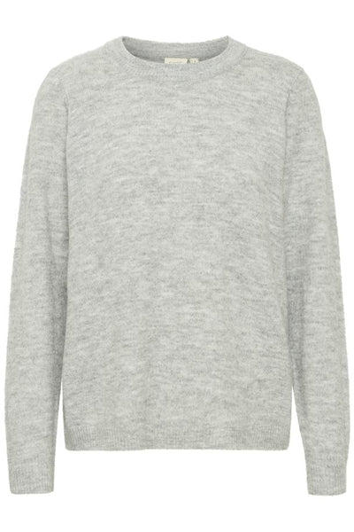 Fransa Ellis Pullover In Light Grey Melange