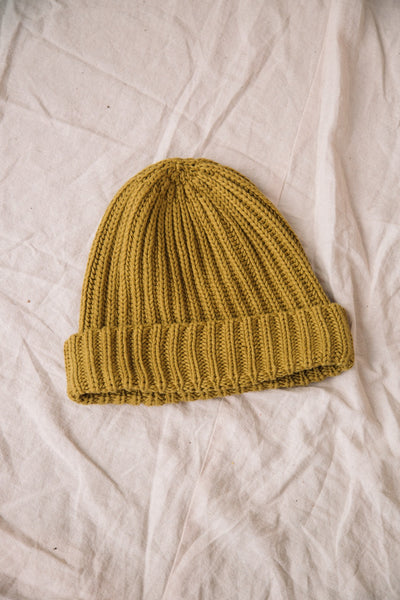 Beaumont Organic Hilda Organic Cotton Knitted Hat In Chartreuse