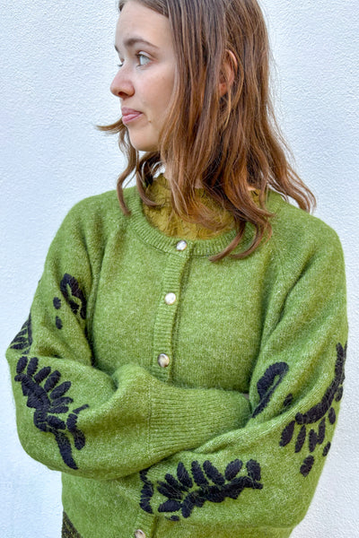 ATELIER REVE Morris Pesto Cardigan