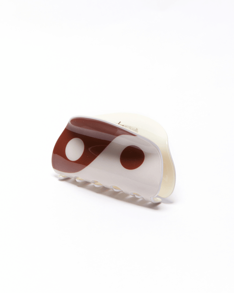 Madein. Yin & Yang Tonal Hair Claw - Brown And Cream