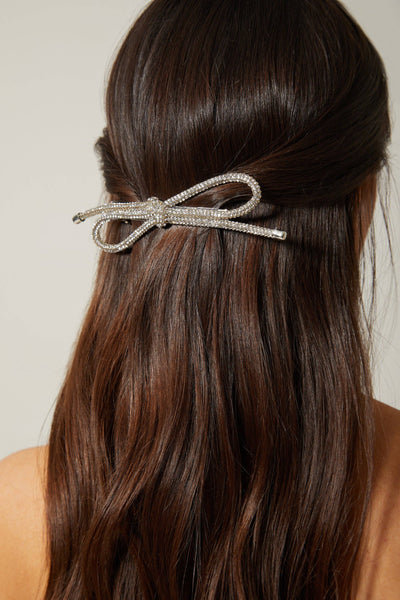 Madein. Diamante Embellished Hair Bow Clip