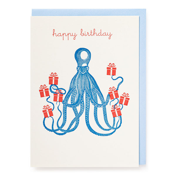 Archivist Octopus Birthday Card