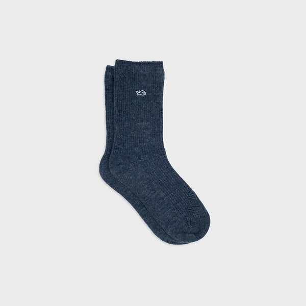 BILLYBELT Wool Socks With Angora - Mottled Blue