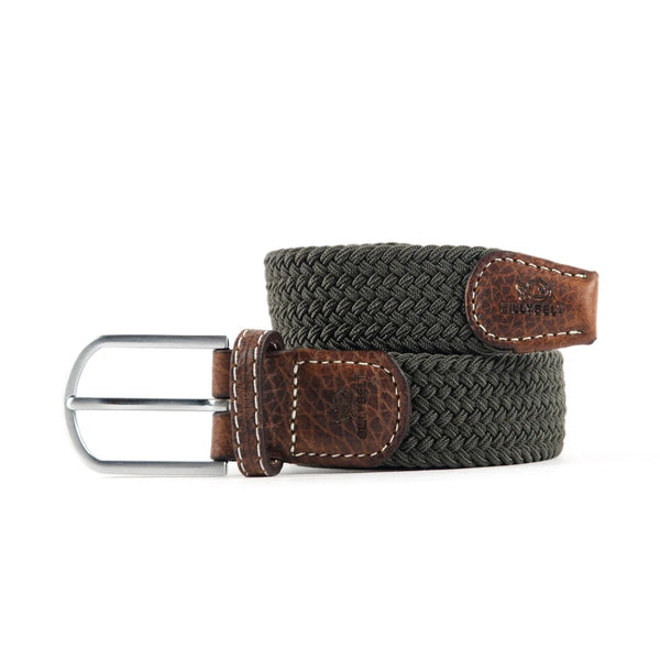 BILLYBELT Elastic Woven Belt - Khaki Size 1