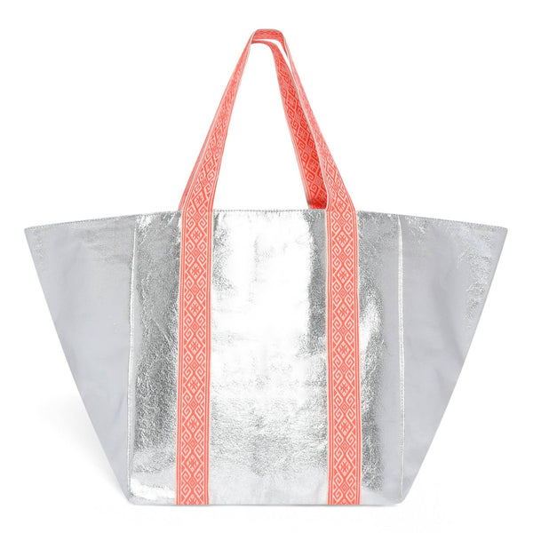 Cockatoo Sheeny Silver Beach Bag