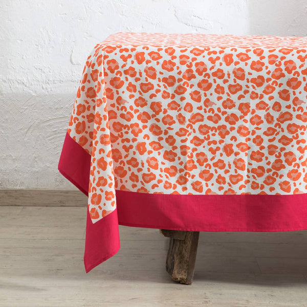 Mahe Homeware Pink Leopard Tablecloth