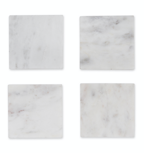 Garden Trading Set of 4 Square Marble Coasters