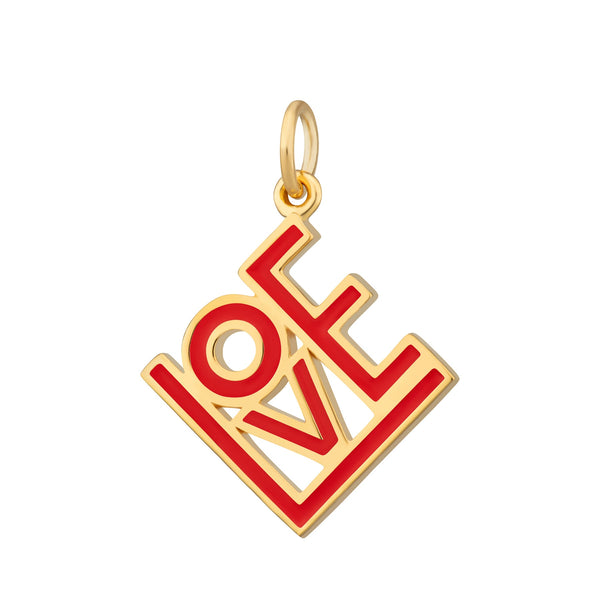 Scream Pretty  Love Charm - Red/Gold