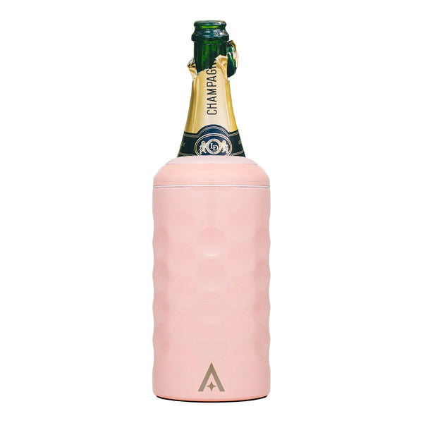 Uberstar Champagne/Wine Bottle Cooler With Lid - Baby Pink