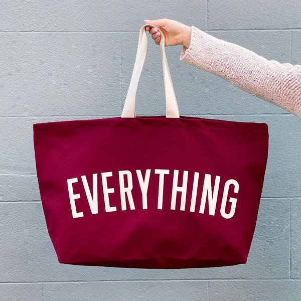 Alphabet Bags Everything Large Tote Bag - Burgundy