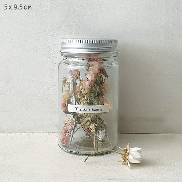 BUNNY AND CLARKE Dried Flowers In A Jar - Thanks A Bunch