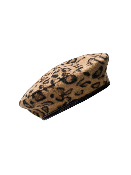 Black Colour Mia Beret Camel