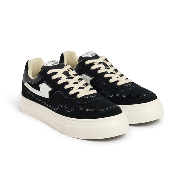 Stepney Workers Club Chaussures Pearl S-trick Suede Black White