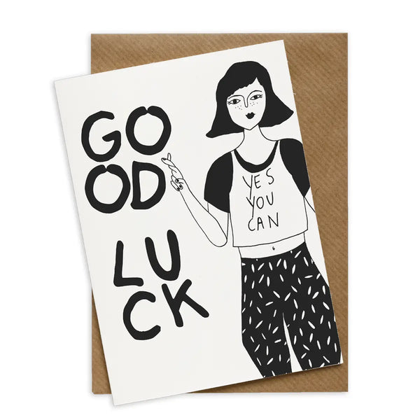 Helen B Good Luck Yes You Can Greetings Card