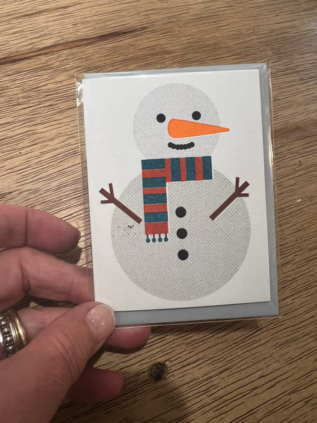 Scout Editions Mini Snowman Printed Card