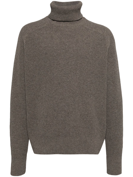 Hugo Boss Boss - C-evento Dark Beige Chunky Wool Roll Neck Jumper 50527439 252